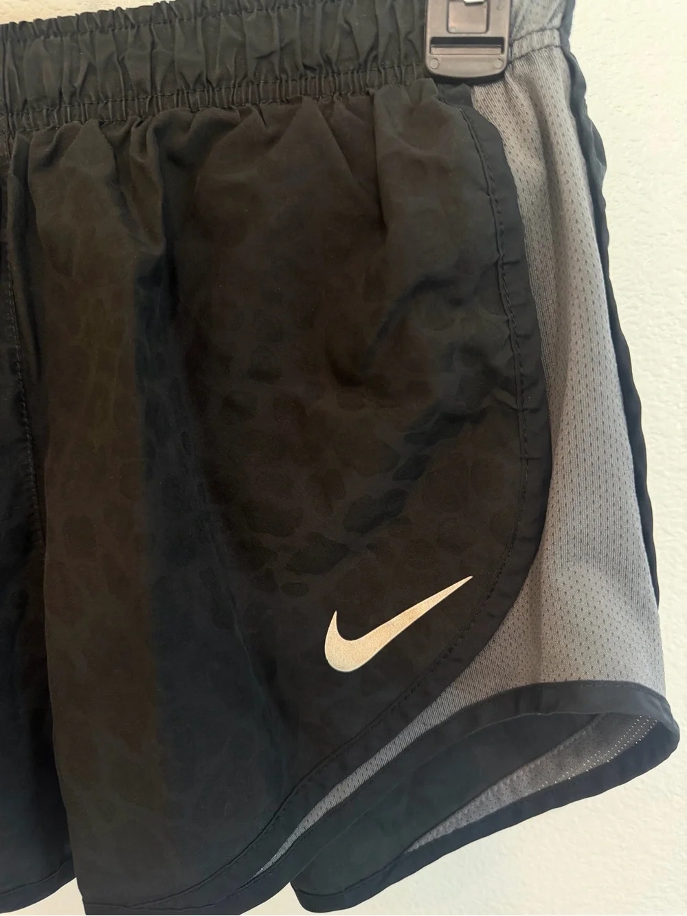 Nike Women's Leapord Athletic Shorts with Gray Side Panels